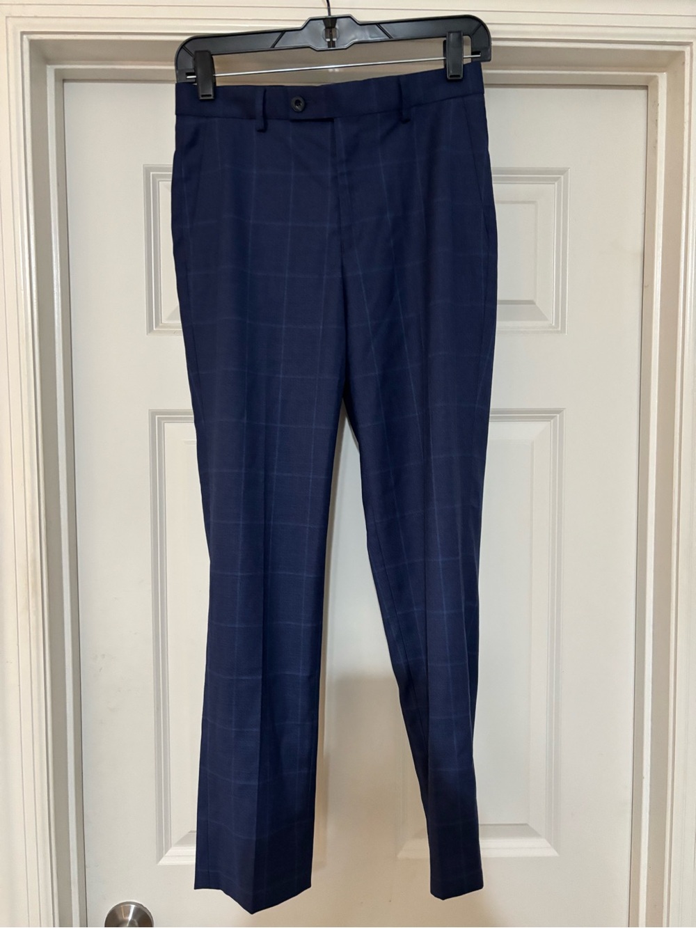 Class Club Boys Navy Windowpane Dress Pants
